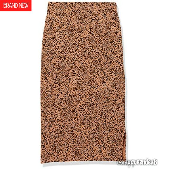 Pull-On Knit Midi Skirt, Rayon Stretch Jersey, Regular Fit, 31" Length - Picture 7 of 7